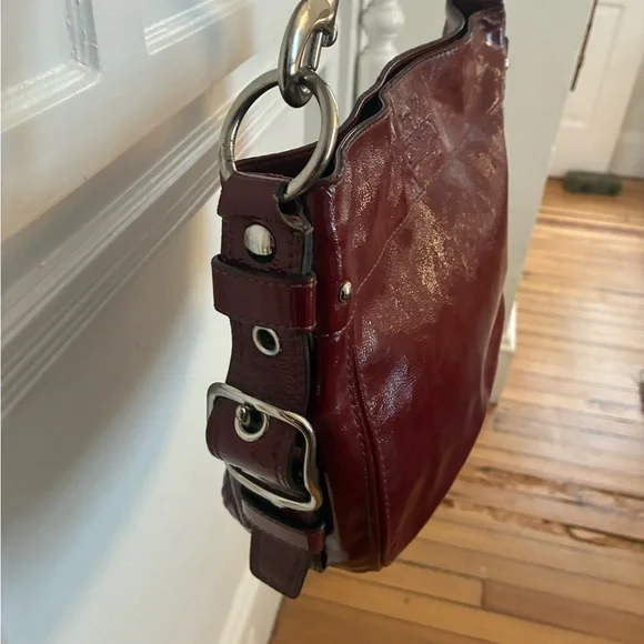 Coach Zoe Hobo Deep Red Leather Shoulder Bag - Picture 5 of 11